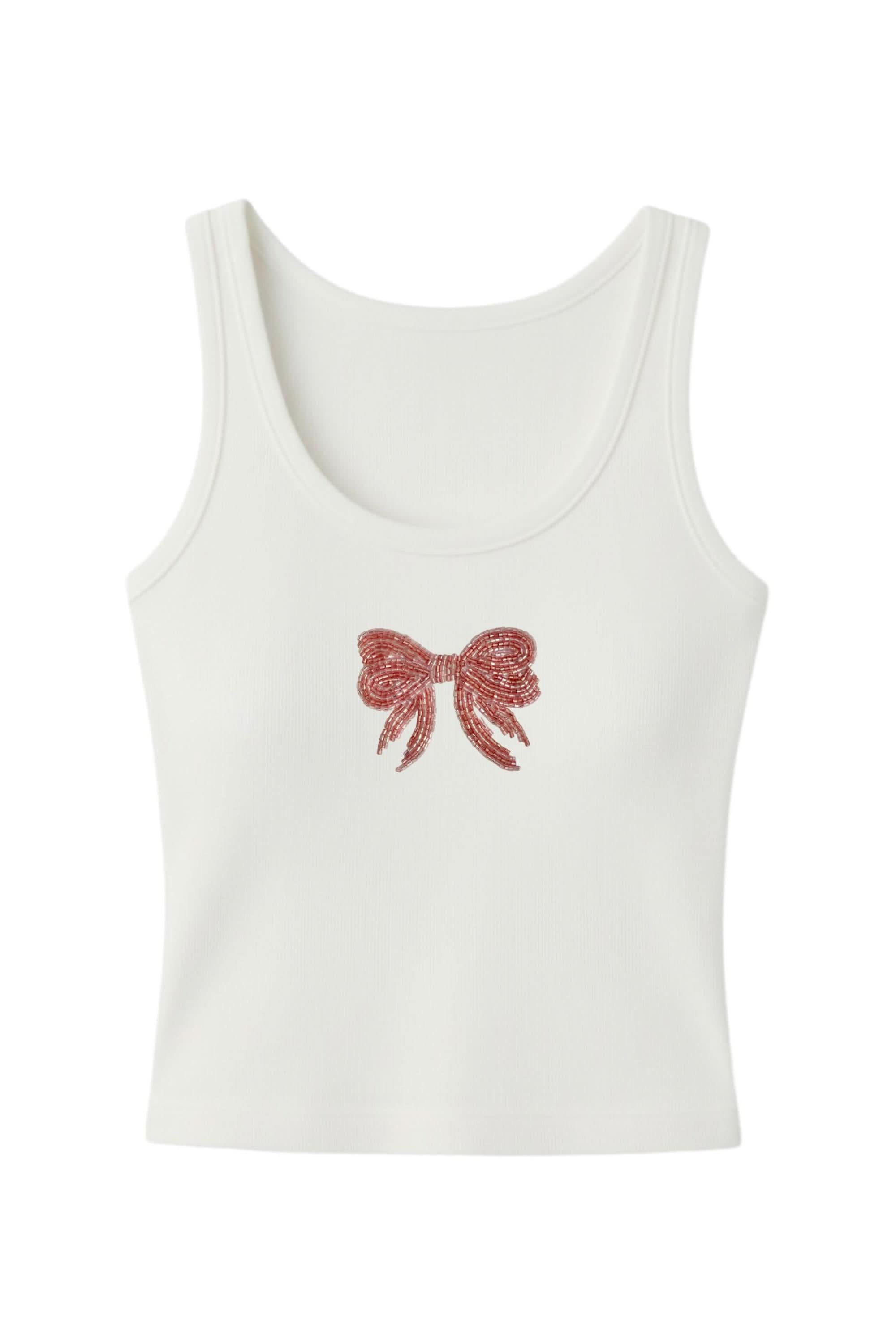m me eme ribbon check sleeveless tops Buy White Tops for Women by 