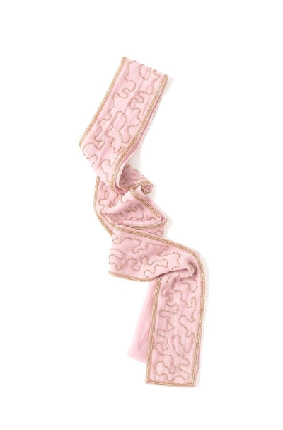 Pink Beaded Scarf