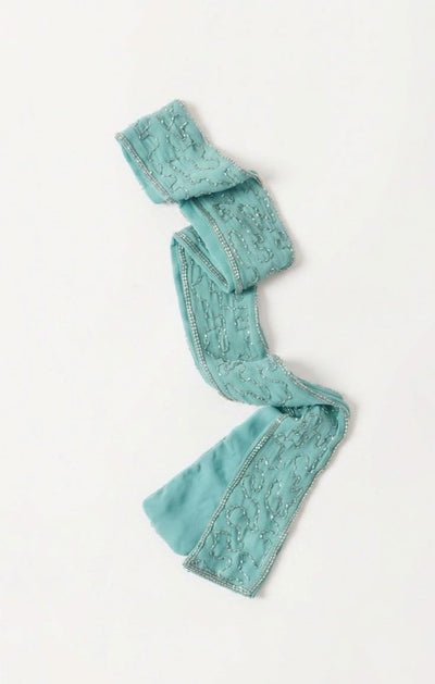 Blue Beaded Scarf