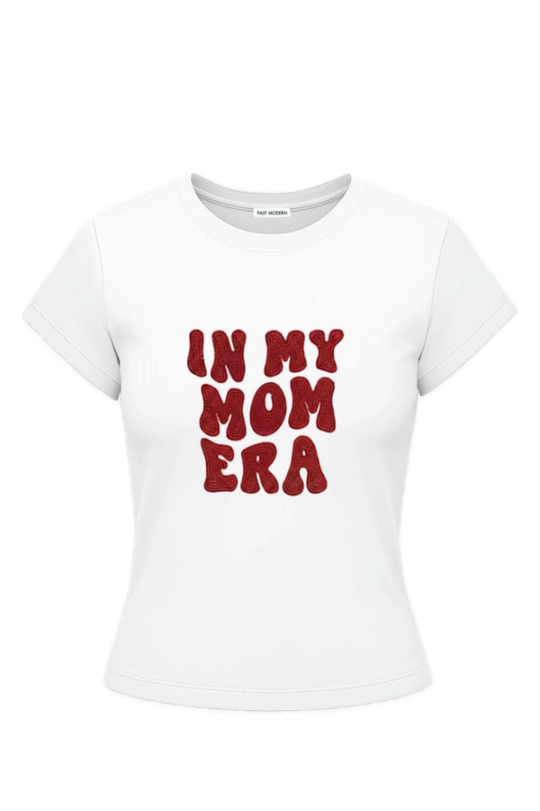 Mom Era Red Sequin Baby Tee