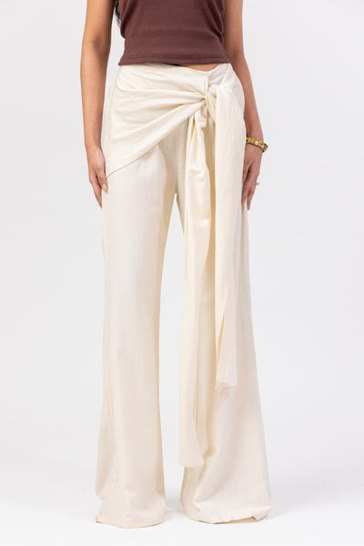 Scarf Wrap Pants - Off White