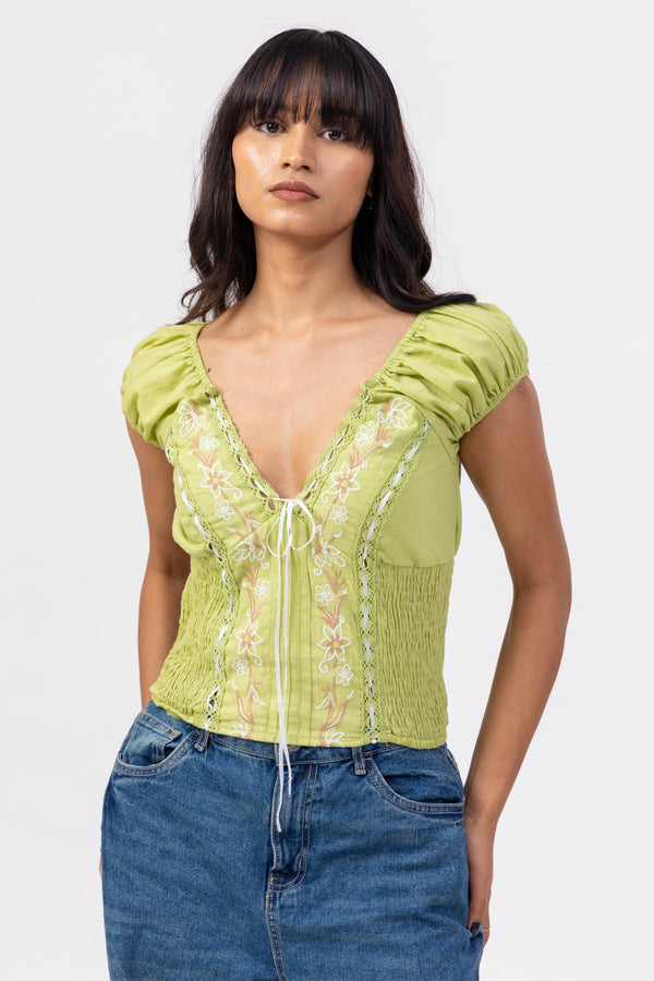Floral Embroidery Top
