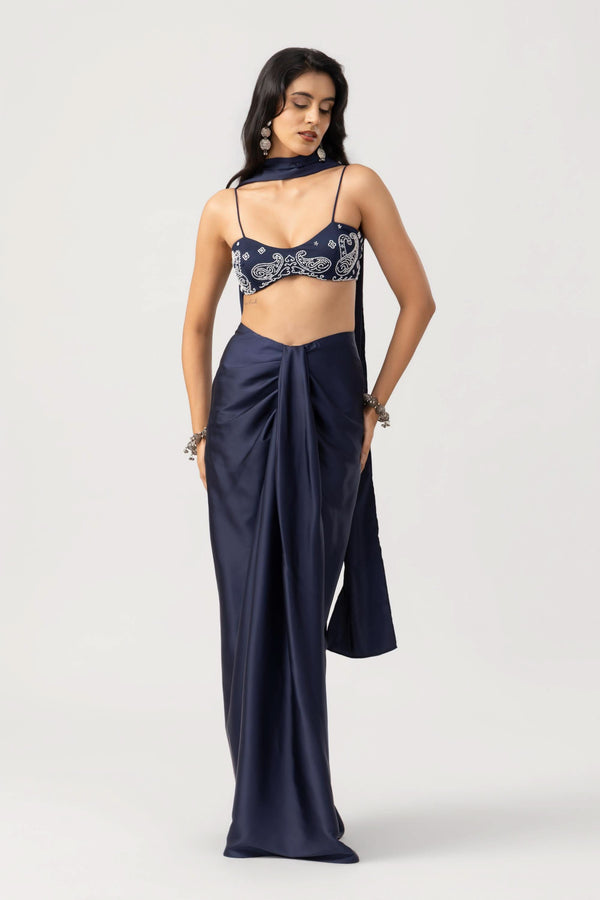Paisley Beaded Set (Drape Skirt)