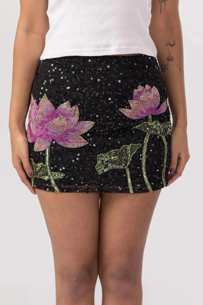 Lotus Sequin Skirt