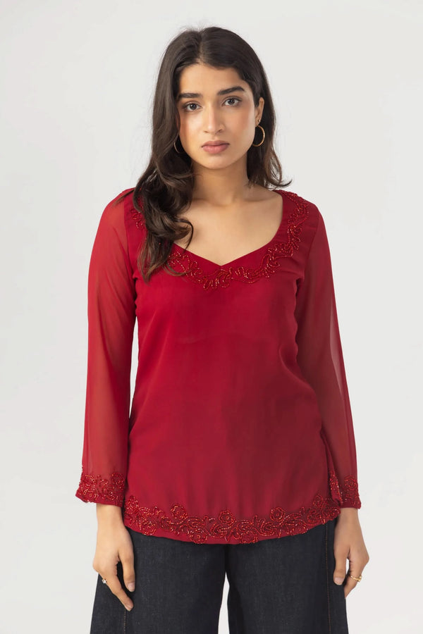 Beaded Bell Top